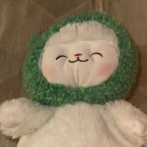 Cute Plush Toy with Green Hood Miniso cactus lamb so soft